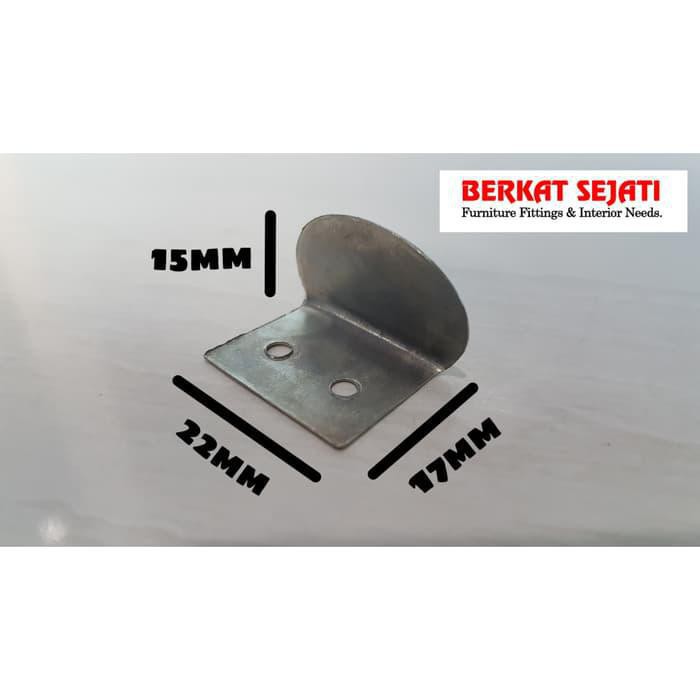 Klem Siku Besi Plat L / Plat Jepit Kaca Penjepit Penahan Kaca Cermin