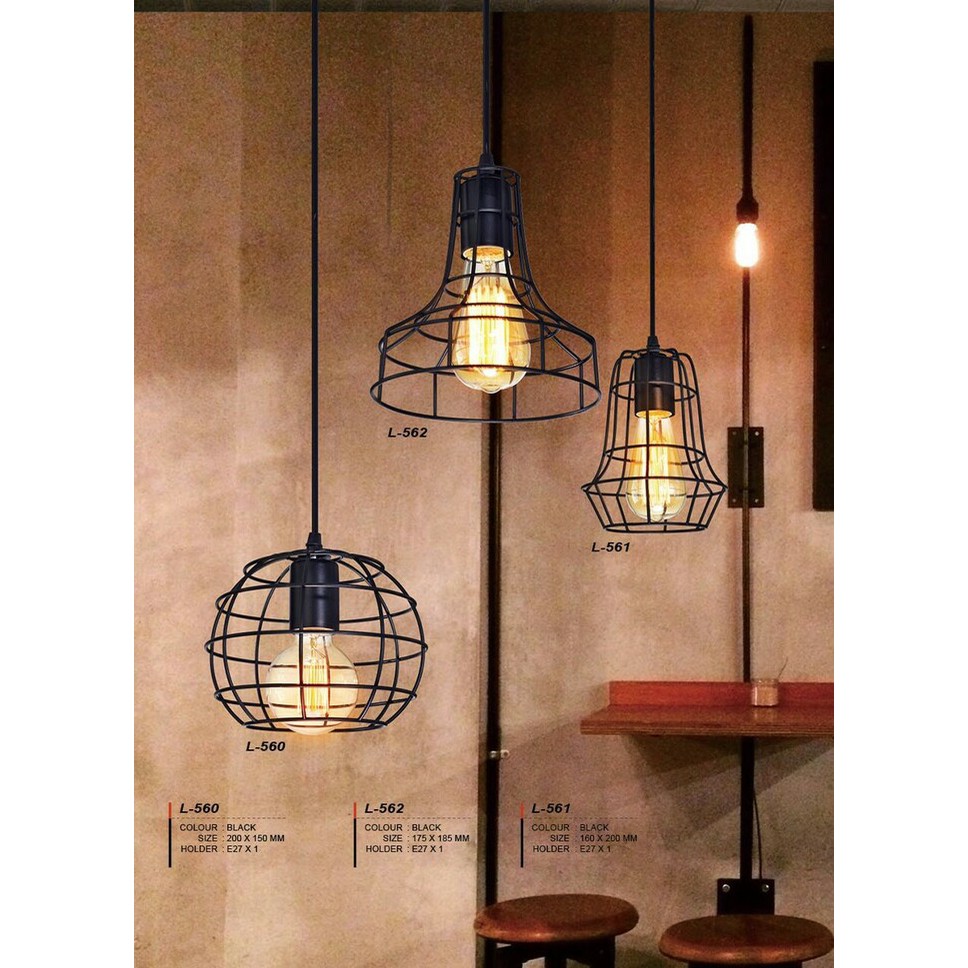 Lampu Hias Model L 562 Gantung Besi E27 import termurah Lampu Hias Model L 562 Gantung Besi E27 import termurah