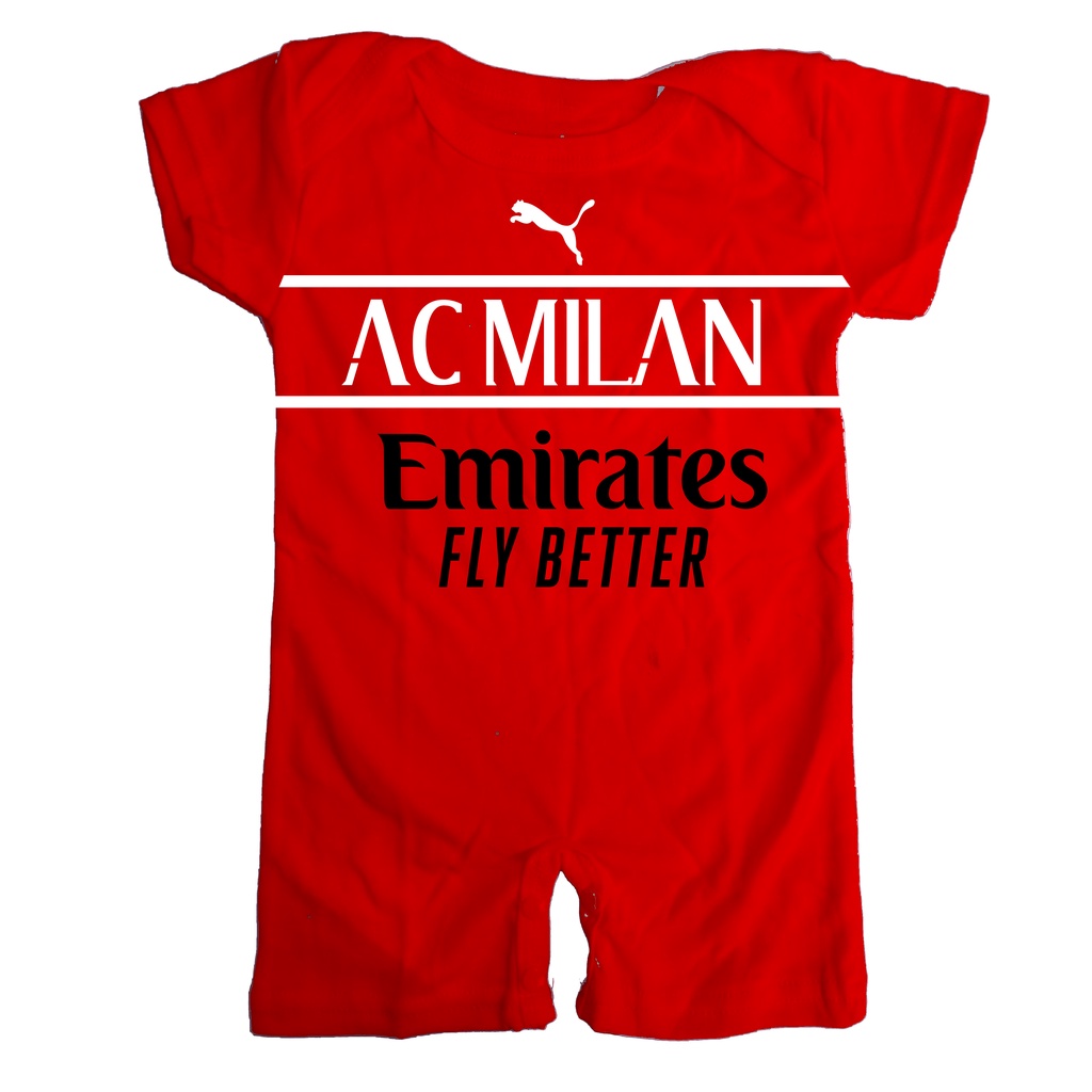 Baju bayi romper jumper jumpsuit baju bola bayi Ac milan Jersey third 2021 2022