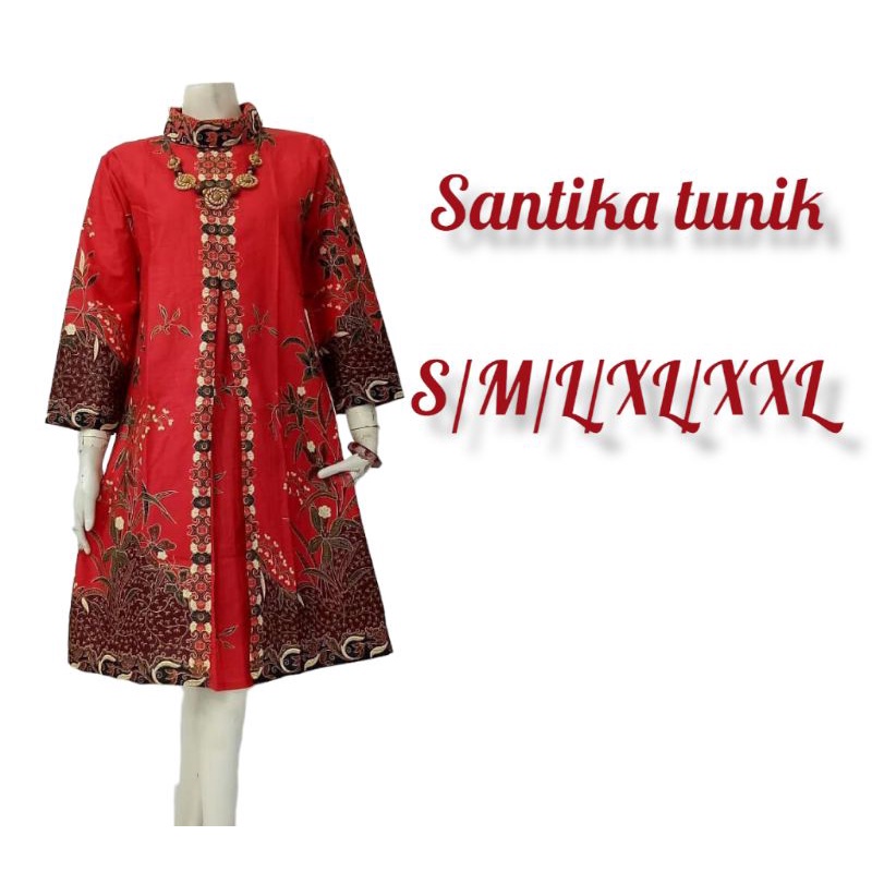 Tunik Batik Wanita Modern Kekinian Terbaru 2022 - Atasan Batik Wanita Jumbo ld 120 - Fashion Wanita 