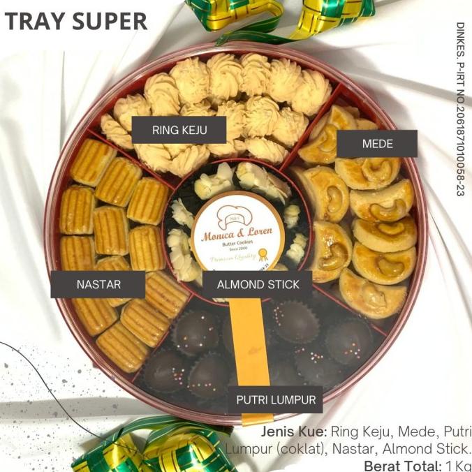 

Kue Kering Lebaran Enak Tray Super Parsel Ramadan Brand Monica & Loren