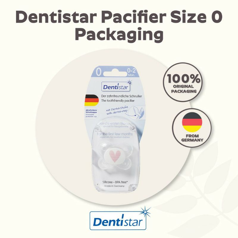 Empeng Dentistar Pacifier Size 0 (0-2 Bulan)