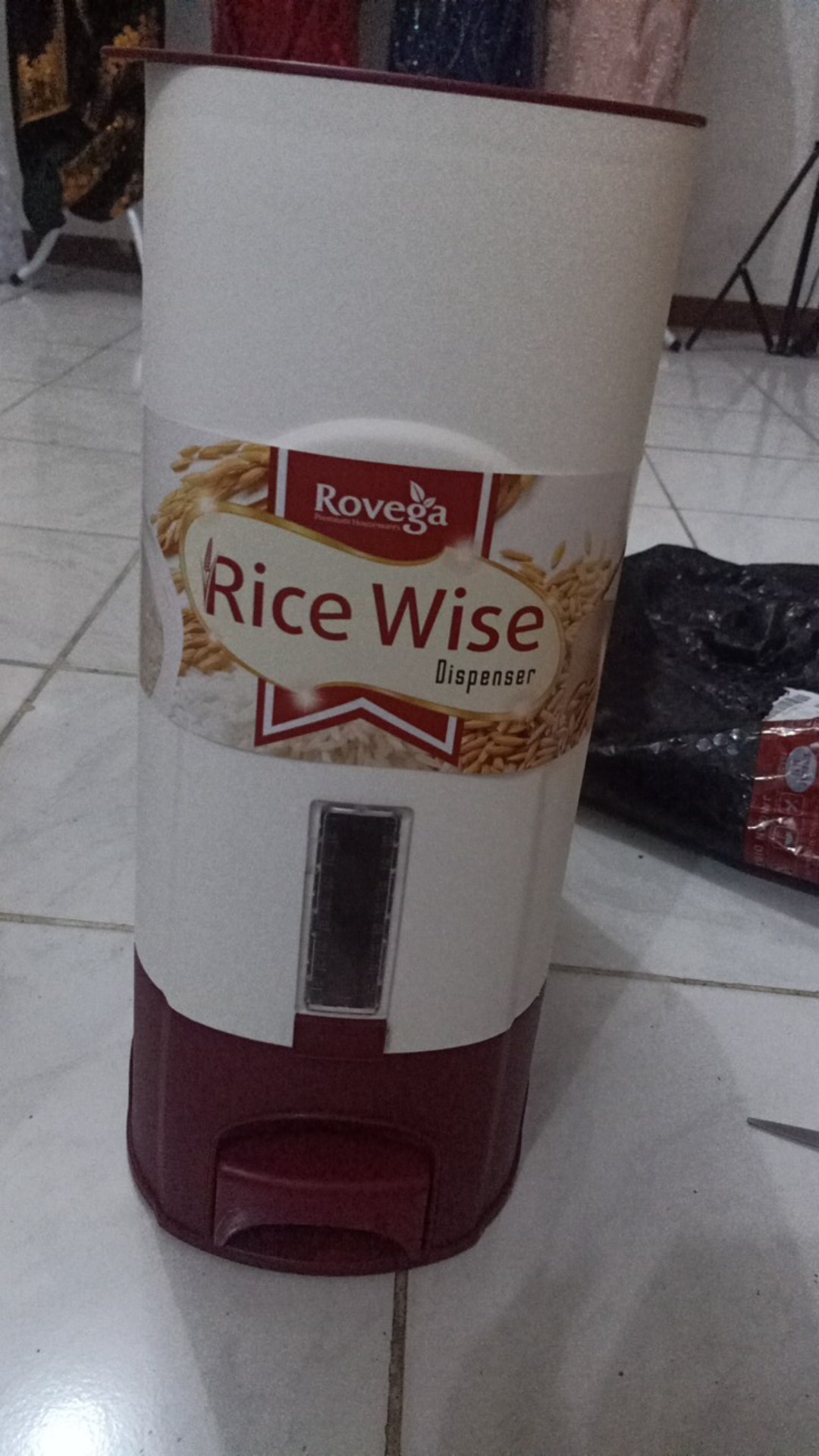Rice Box Big Rovega/tempat Penyimpananan Beras 10kg/5kg