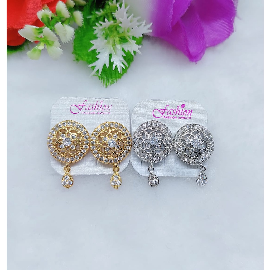 Anting xuping permata lapis emas perhiasan Wanita 0433-0436