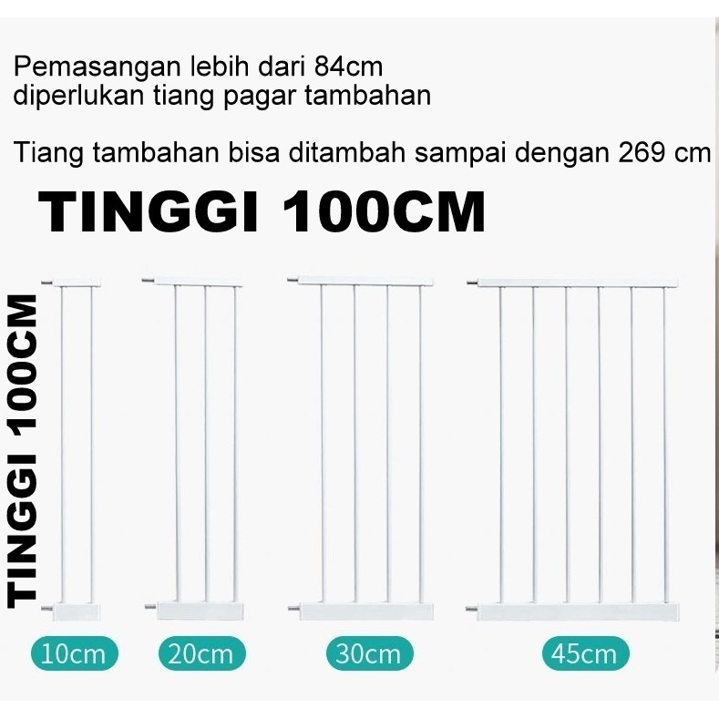 Safety Gate Extension 30cm &amp; 45cm -Safety gate pengaman tangga TINGGI 100CM