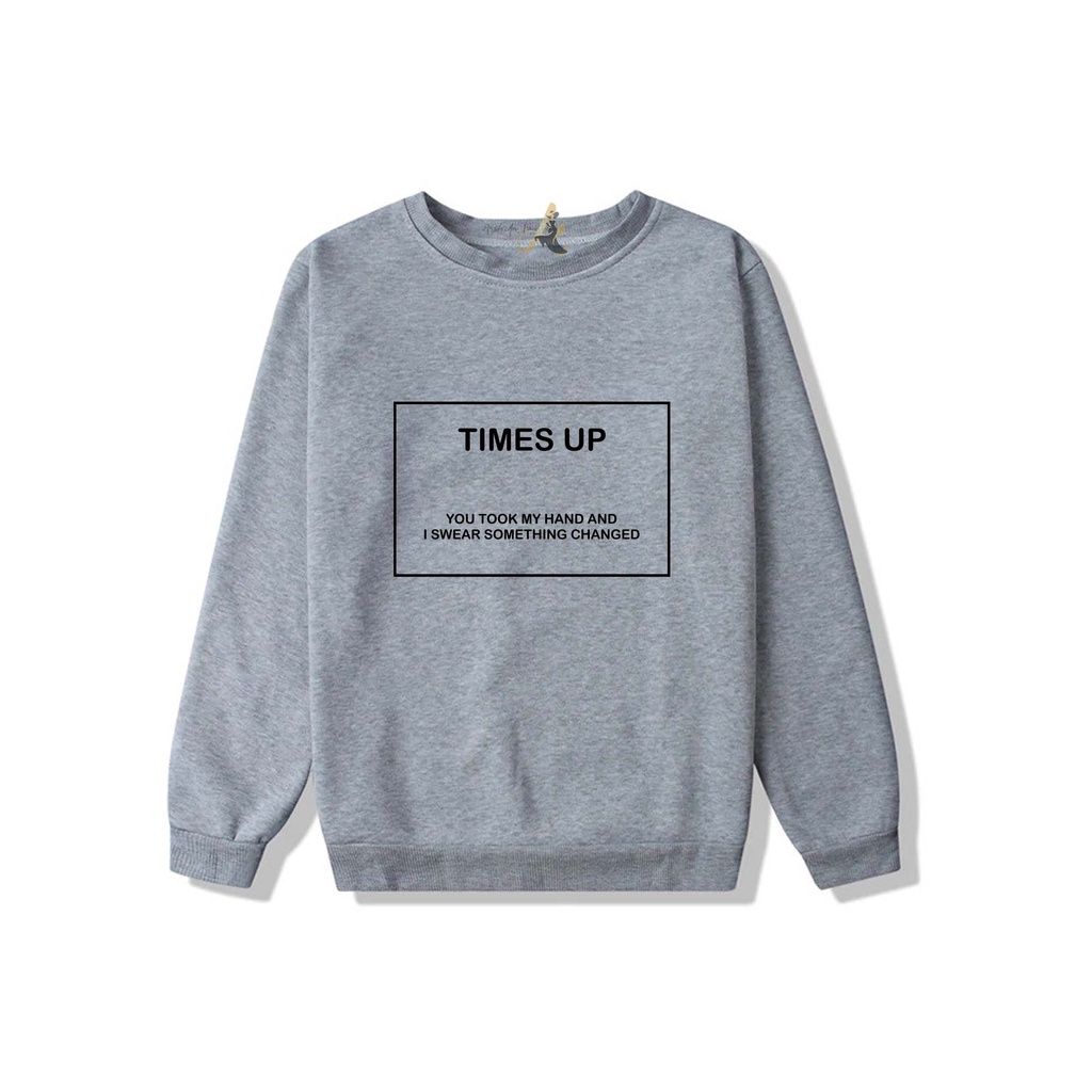 SWEATER OVERSIZE CREWNECK TIMES UP STREETWEAR  SWEATSHIRT PRIA DAN WANITA