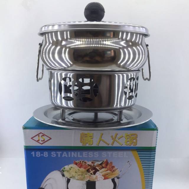 Panci Shabu Shabu 16cm / steam boat Shabu Shabu 16cm / hot pot shabu shabu bulat stainless 16cm / steamboat / panci soup warmer