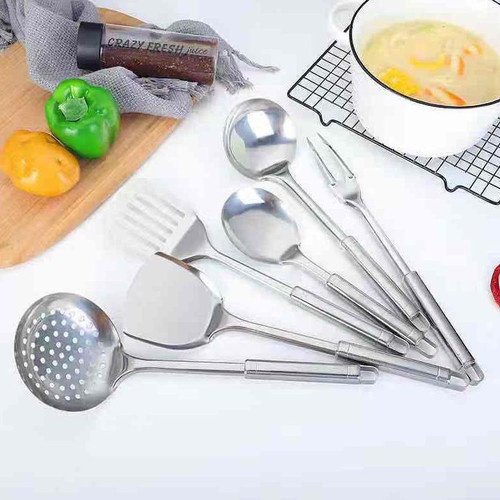 Sutil Stainless Spatula Set Stainless Steel Sutil Masak Anti Karat Centong Kuah Sop Peniris Sayur Gorengan 4404/4507