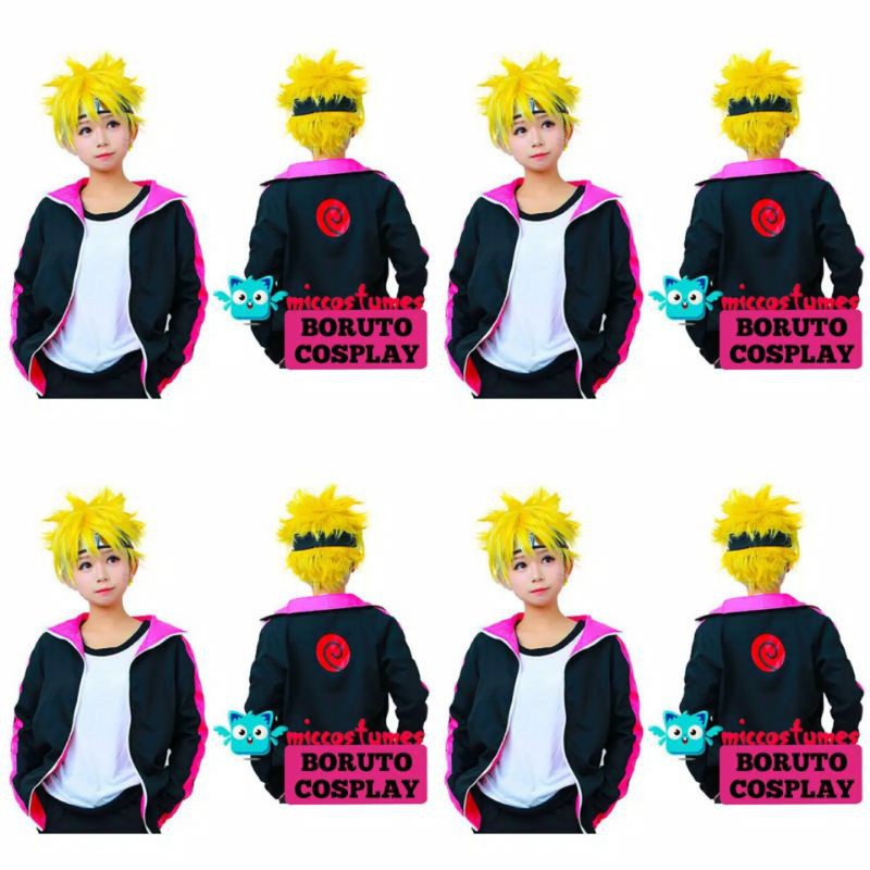 JAKET SWEATER PRIA-WANITA ANIME BORUTO UZUMAKI COSPLAY-JAKET TERLARIS-JAKET COSPLAY-JAKET ANIME