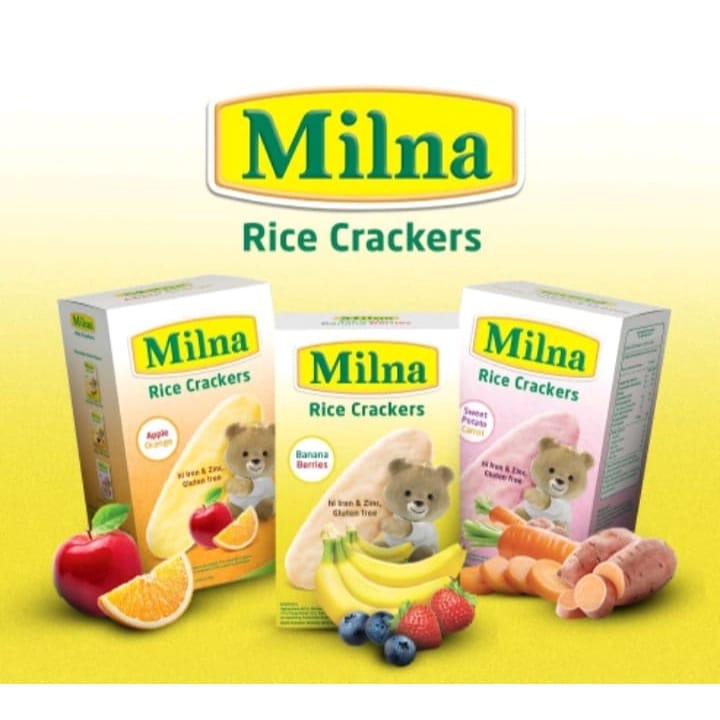 Biscuit Milna Rice Cracker 20 gr Snack Milna Crackers Camilan Bayi