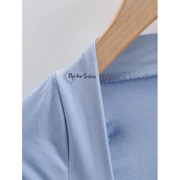 Elpidiv - Crop Top Leher kotak Kaos Crop Top Wanita Polos CropTee Leher Kotak S,M,L,XXL (CTLP-005)