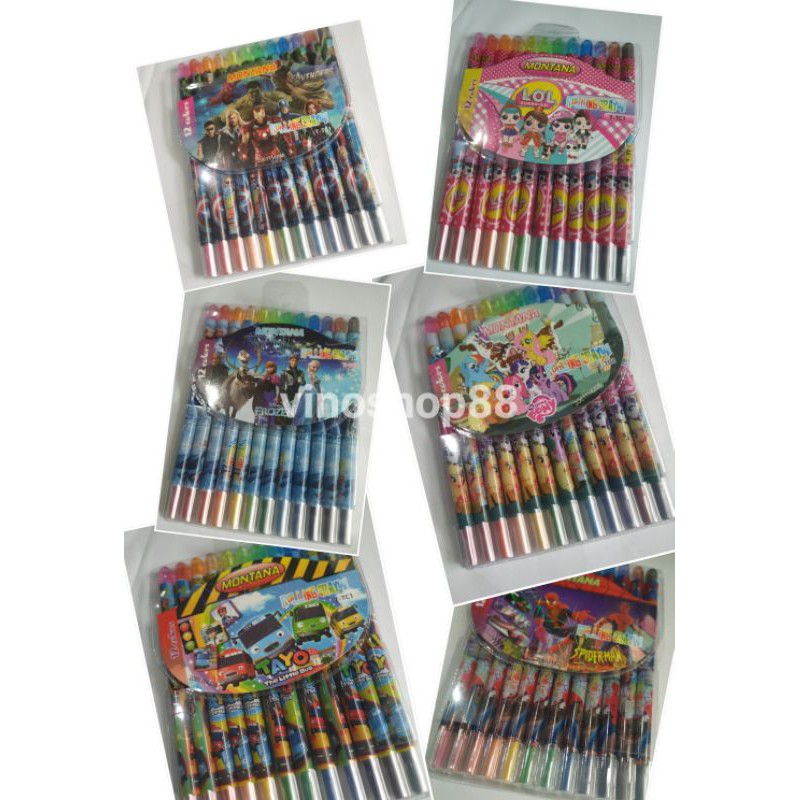 

CRAYON PUTAR PANJANG 12 WARNA