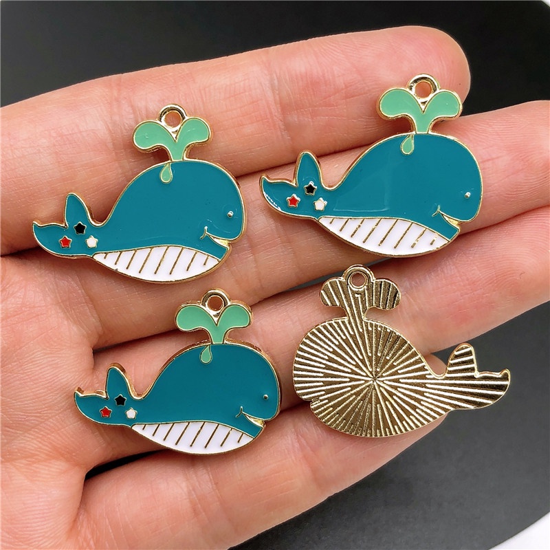 4pcs Liontin Enamel Bentuk Hewan Kelinci Bahan Alloy Untuk Membuat Perhiasan Charms