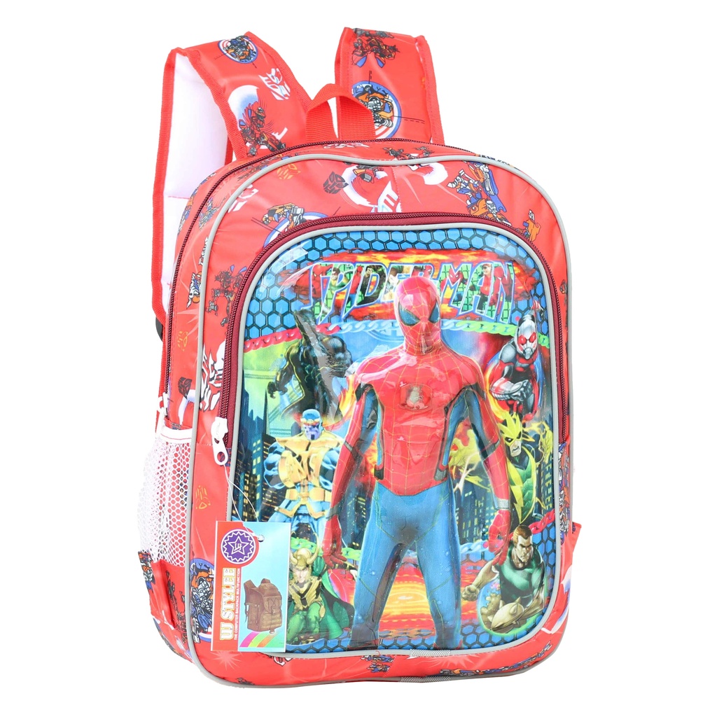 Tas Sd Tas Gendong Anak Lampu Tas Sekolah Ransel Anak Karakter Spiderman Tas Merah Keren Tas Cowok Anak Laki Laki