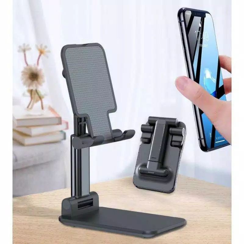 Desktop Folding Multi Stand Phone Holder Hp Tablet Dudukan Handphone Meja Bracket Hijau Green