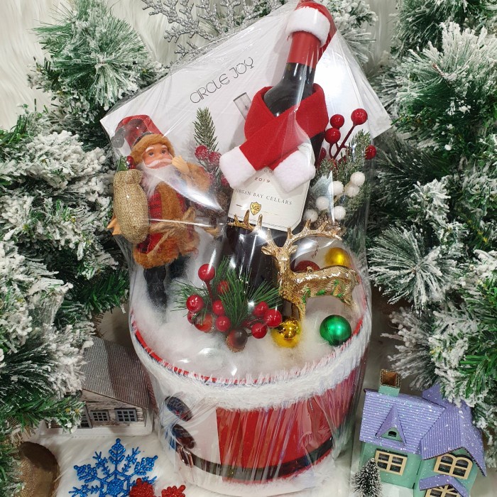 

Paket dekorasi hampers natal christmas parcel hadiah kue kering 160