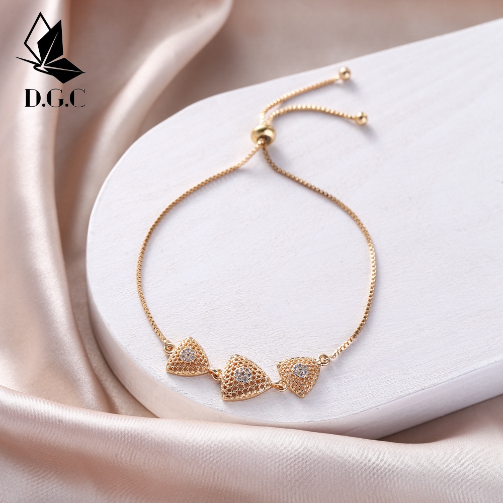 ✨Tongtonges✨ COD gelang titanium wanita anti karat korean style huruf Grosir Diamond Murah Fashion D396