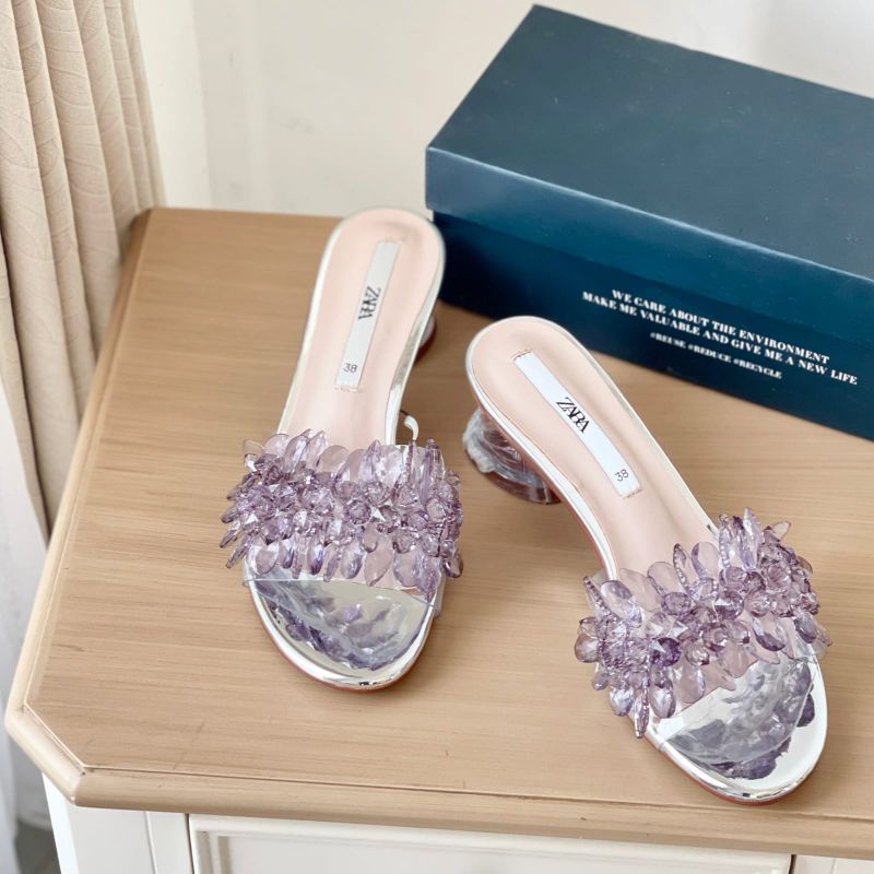Sepatu Kaca | Sepatu Heels | Sandal Zara | Sendal Wanita | Zs492