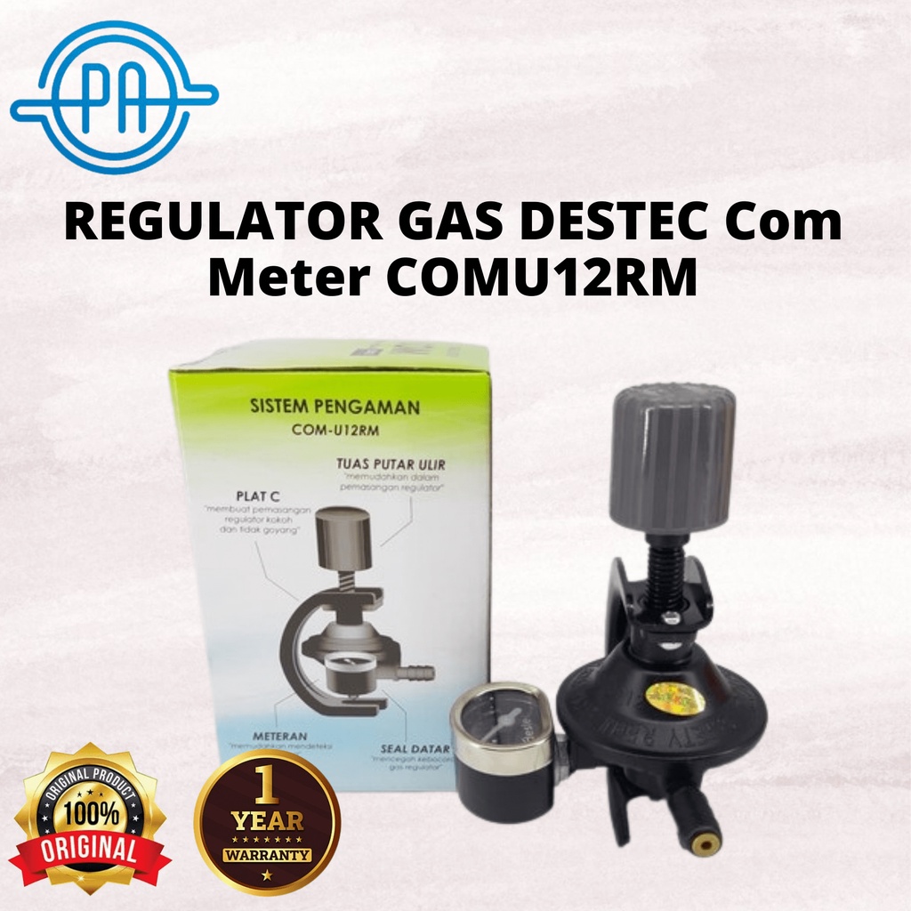 REGULATOR GAS DESTEC Com Meter COMU12RM Tekanan Rendah COMU12R / COM U12RM /COM U 12R