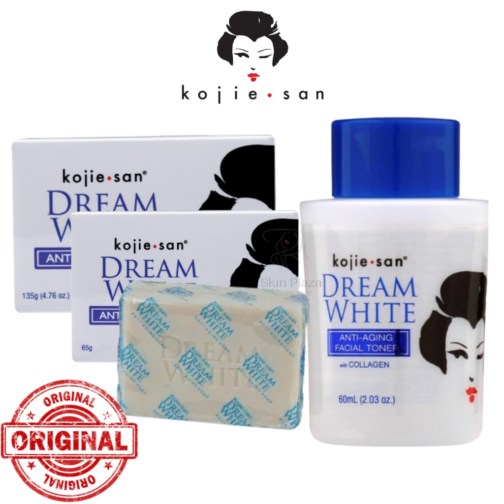 KOJIE SAN Dream White Anti Aging Soap Toner Dreamwhite Sabun 65 gr 135 gr 60ml