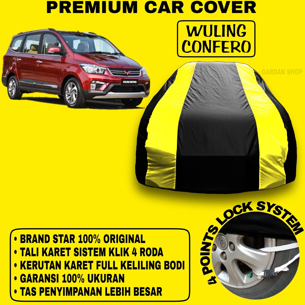 Body Cover WULING CONFERO Sarung Strip KUNING Penutup Pelindung Bodi Mobil Wuling Confero PREMIUM