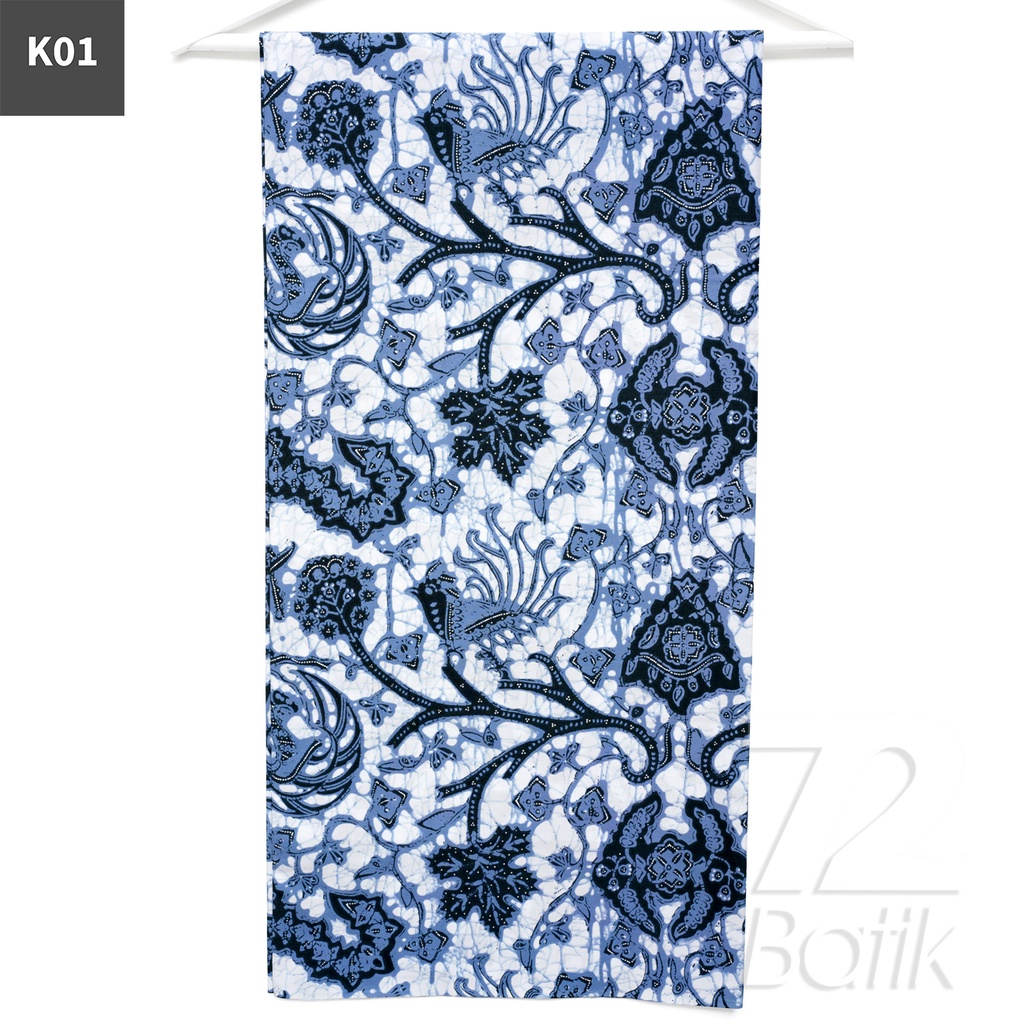 KAIN BATIK PREMIUM Bahan Katun Motif Burung Wahyu Temurun Warna Biru Putih 721121 Cap 72 Jarik Jarit Samping Kebat Panjang Batik Katun Modern Premium Bahan Seragam Batik Pernikahan Kantor Keluarga Murah Kamen Jadi Batik Bali Lembaran