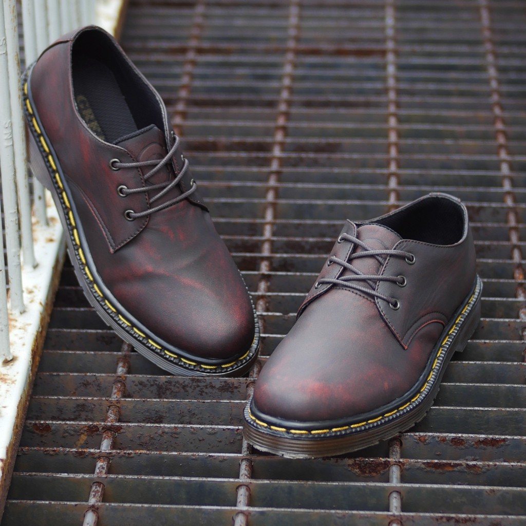 KALMAR MAROON |FORIND x Greata| Sepatu Kulit Asli Formal Vintage Klasik Pria/Men/Cowo Derby Footwear