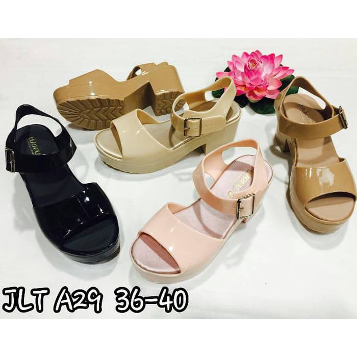 A29 sendal sandal wedges jelly bara bara hak