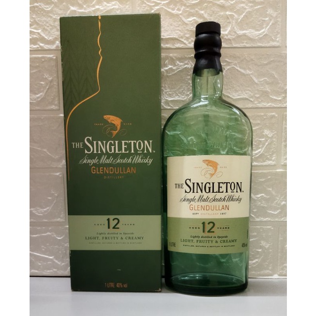 Botol bekas Singleton 12 Years Old Glendullan 1 Liter