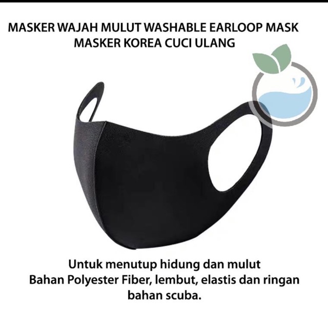 MASKER MULUT WAJAH WASHABLE KOREA