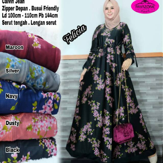Dress gamis Felicia by Amazone