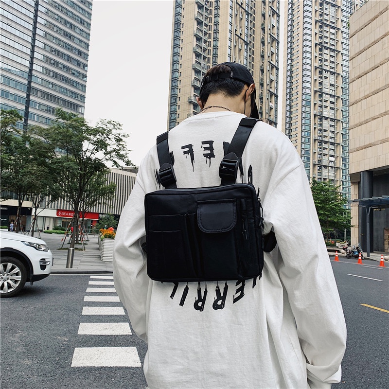 Chest Bag Pria HAOSHUAI 135 Anti air Bahan Dolby lotto Coated