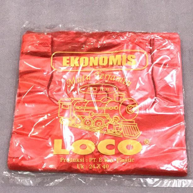 KANTONG PLASTIK LOCO MERAH EKONOMIS 24 " TERMURAH