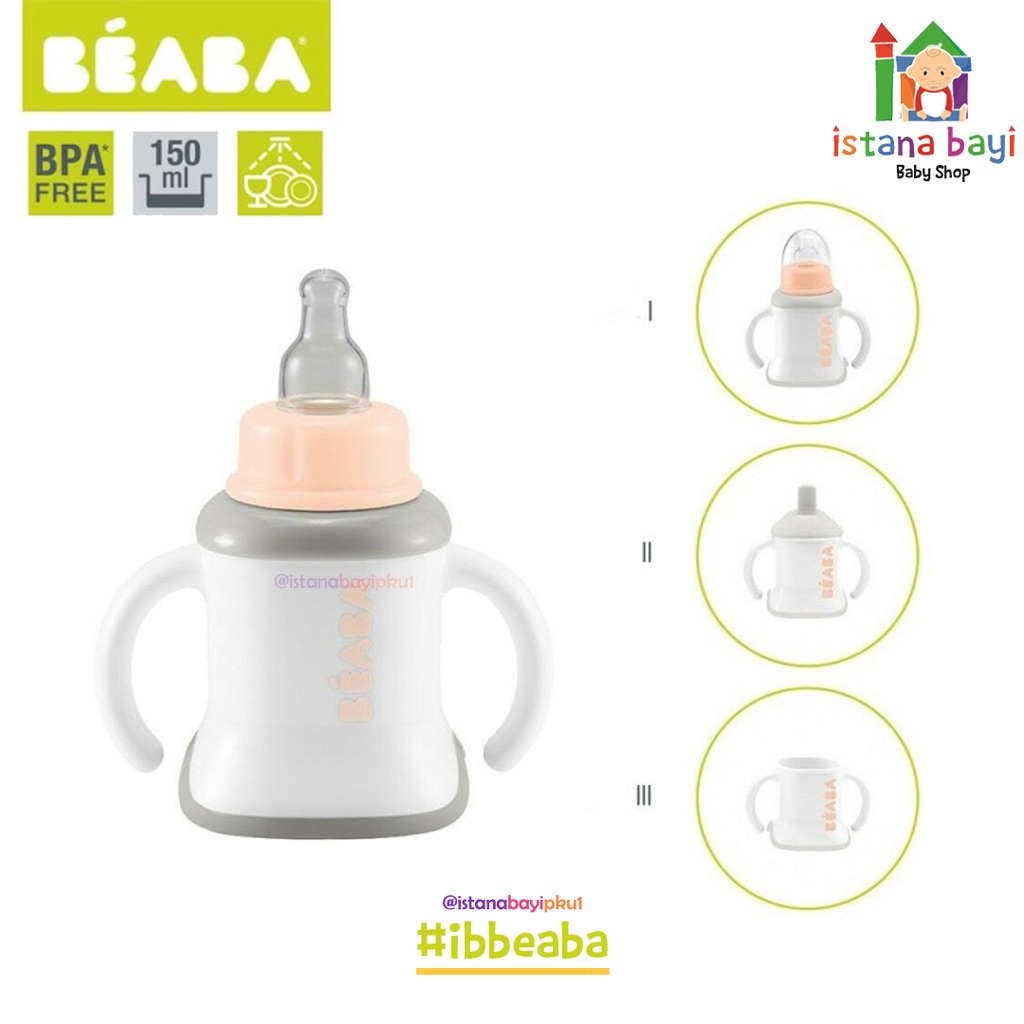 Beaba Baby 3-In-1 Training Cup - Gelas Minum Bayi