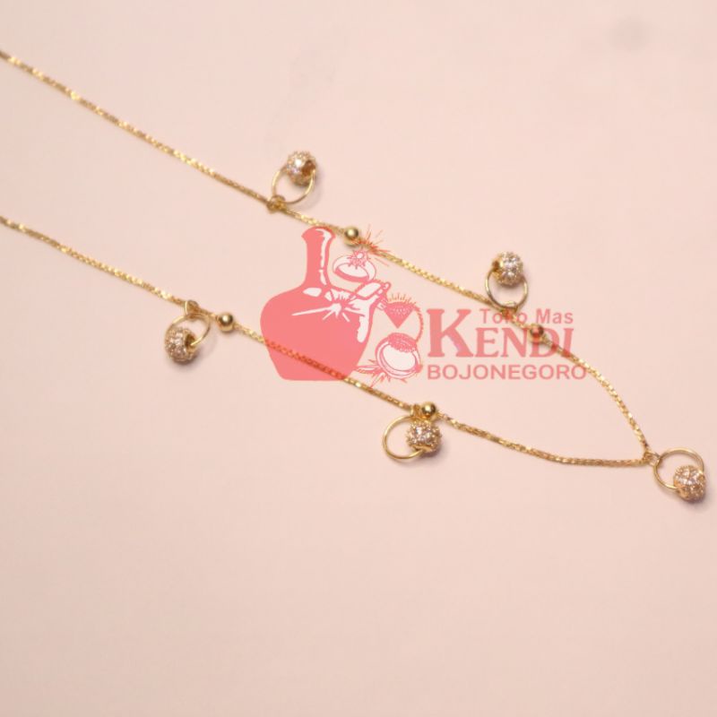 Kalung Necklace emas UBS Gold Dior mata diamond look