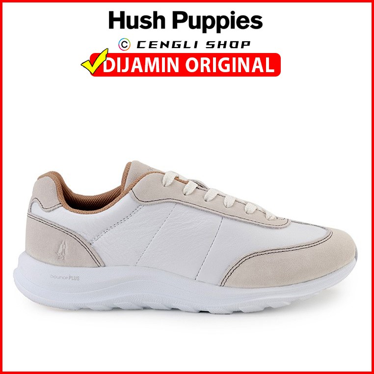 SEPATU SNEAKERS HUSH PUPPIES WANITA TERBARU ORIGINAL E-CASSIDY PUTIH