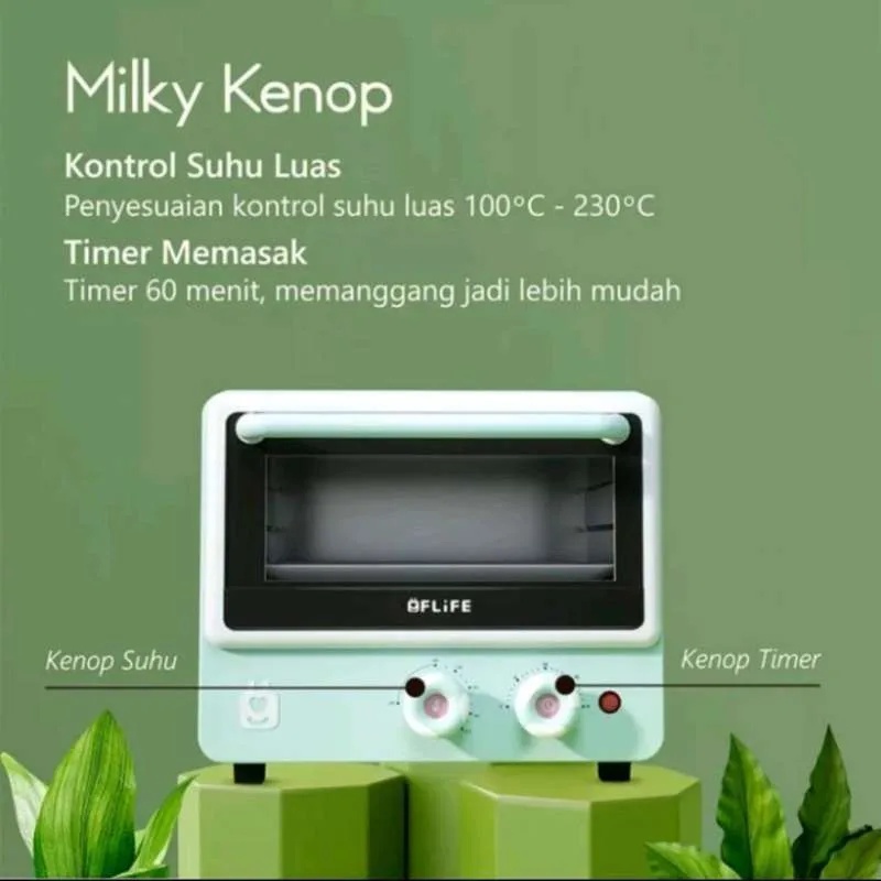 Flife Electric Mini Milky Oven OV10H Kapasitas 10 Liter