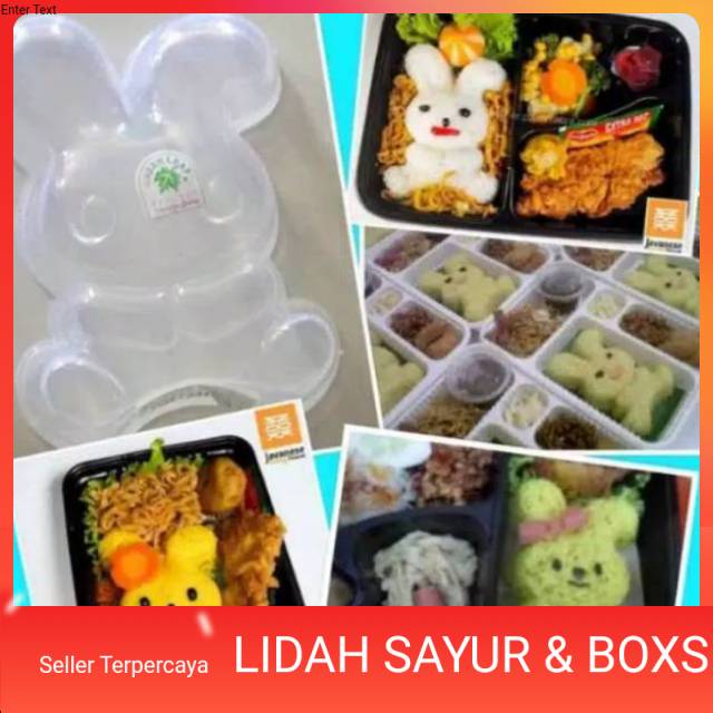 Cetakan nasi bento kelinci / cetakan panda / cetakan kura kuraCetakan Nasi Bento dan jelly,kura,kelinci,panda unik.