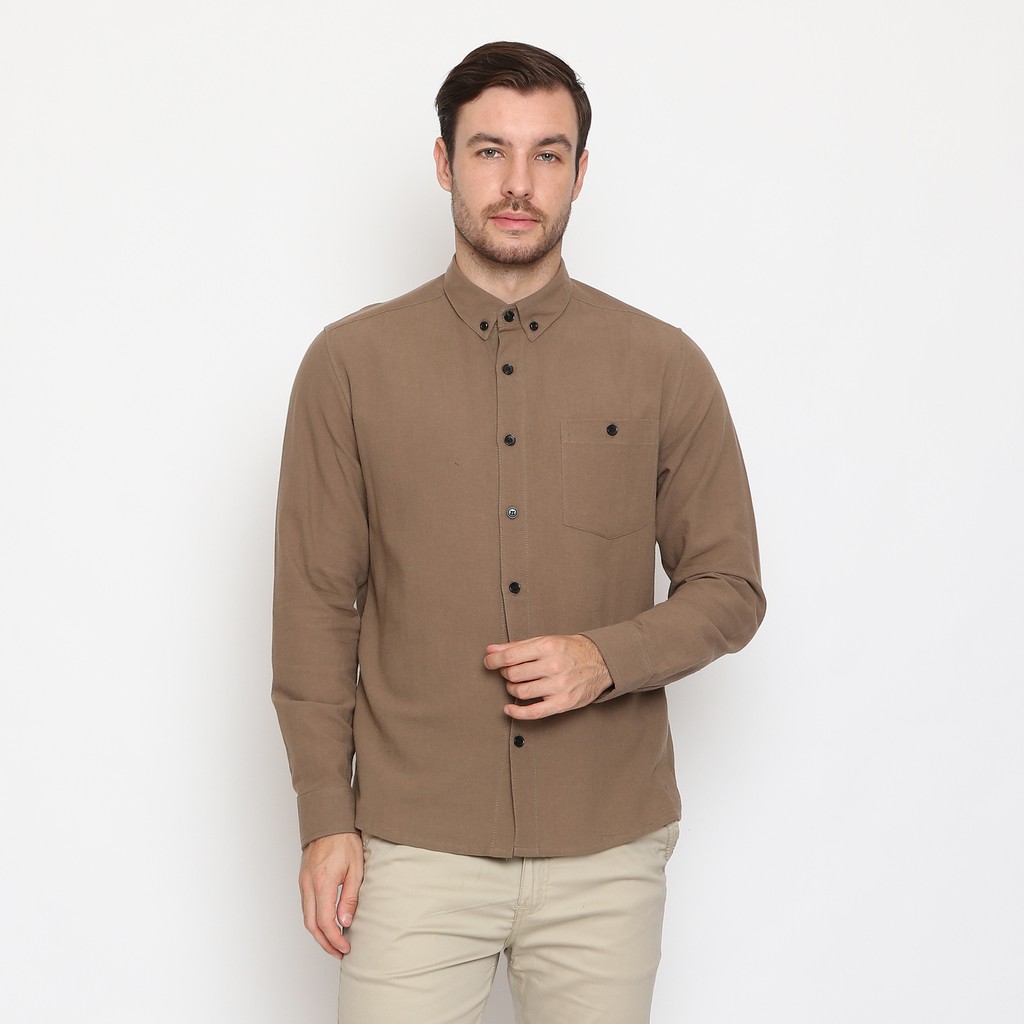 

17Seven Original Kemeja Polos Pria Lengan Panjang 0157-GREENMARSS