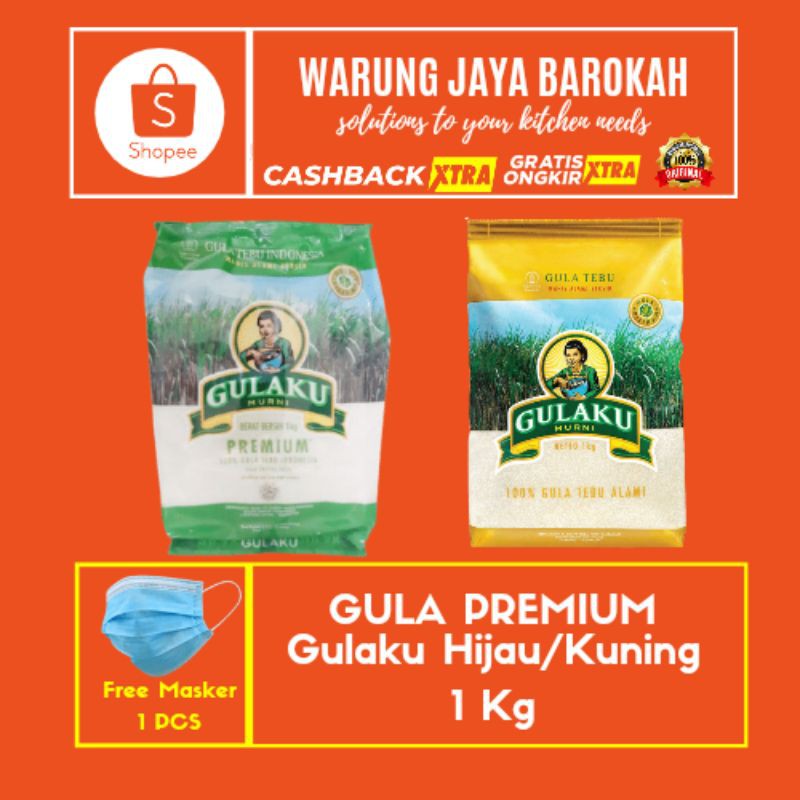 

GULA/GULAKU/PREMIUM 1KG/HEMAT/MURAH/GROSIR