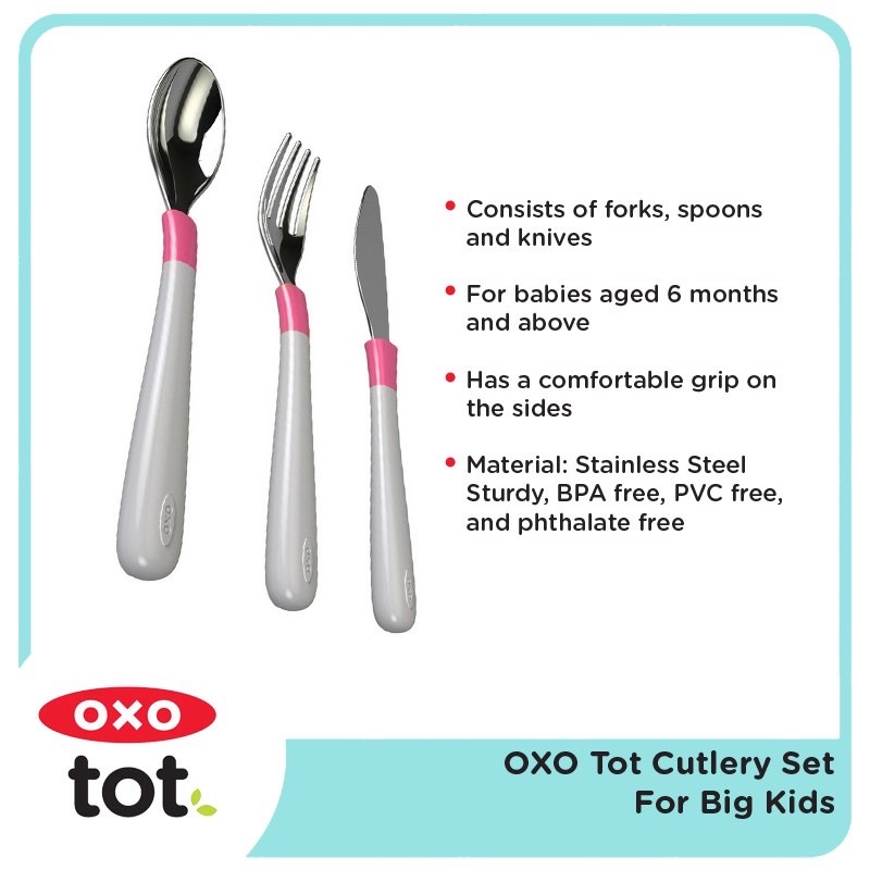 OXO Tot Cutlery Set Kids / Set Sendok Makan Anak