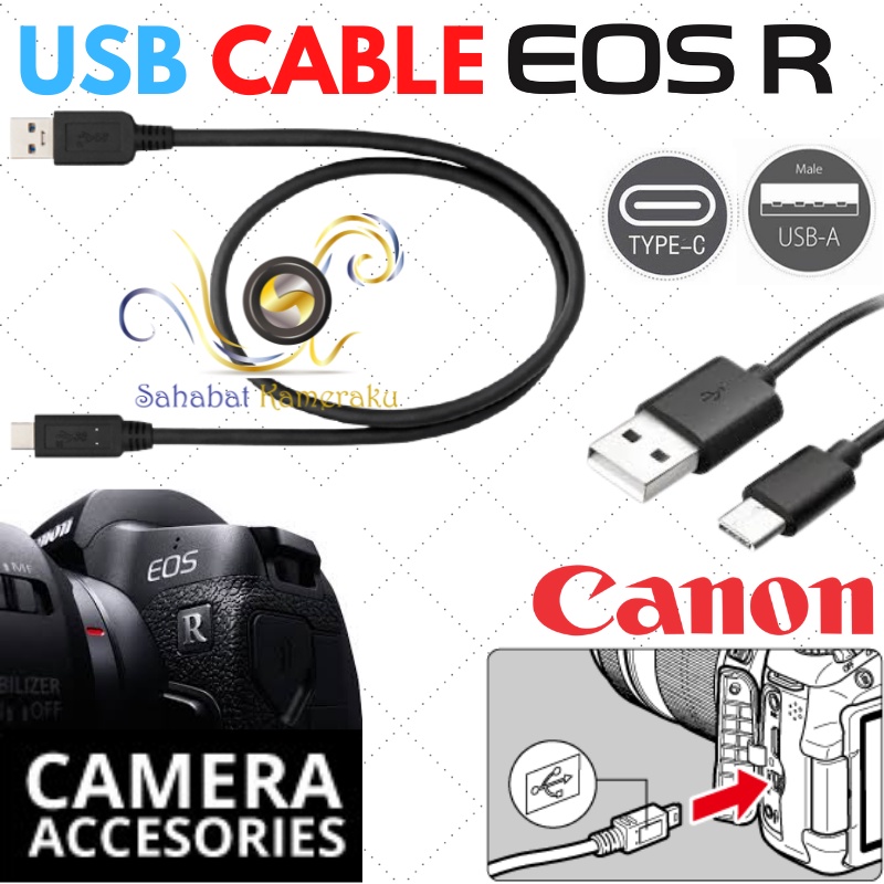 Jual Kabel Data Usb Type C Canon Eos R R R Ra Rp D X Mark Iii