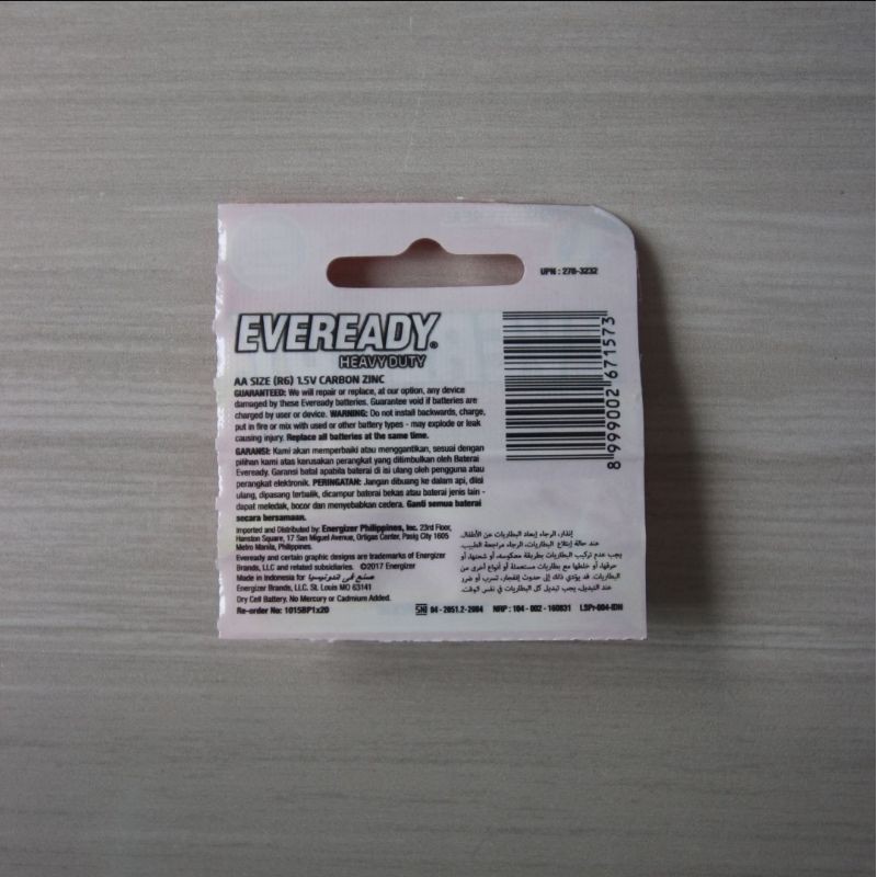 Baterai AA EVEREADY heavy duty 1pcs