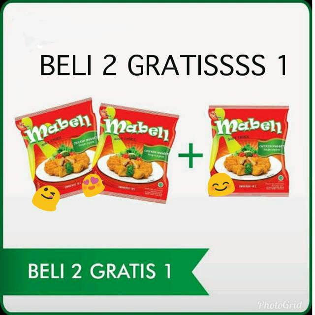 

Mabel chicken nugget beli 2gratis 1/250grm/500grm total,/1500,3pcs/dan750,3pcs