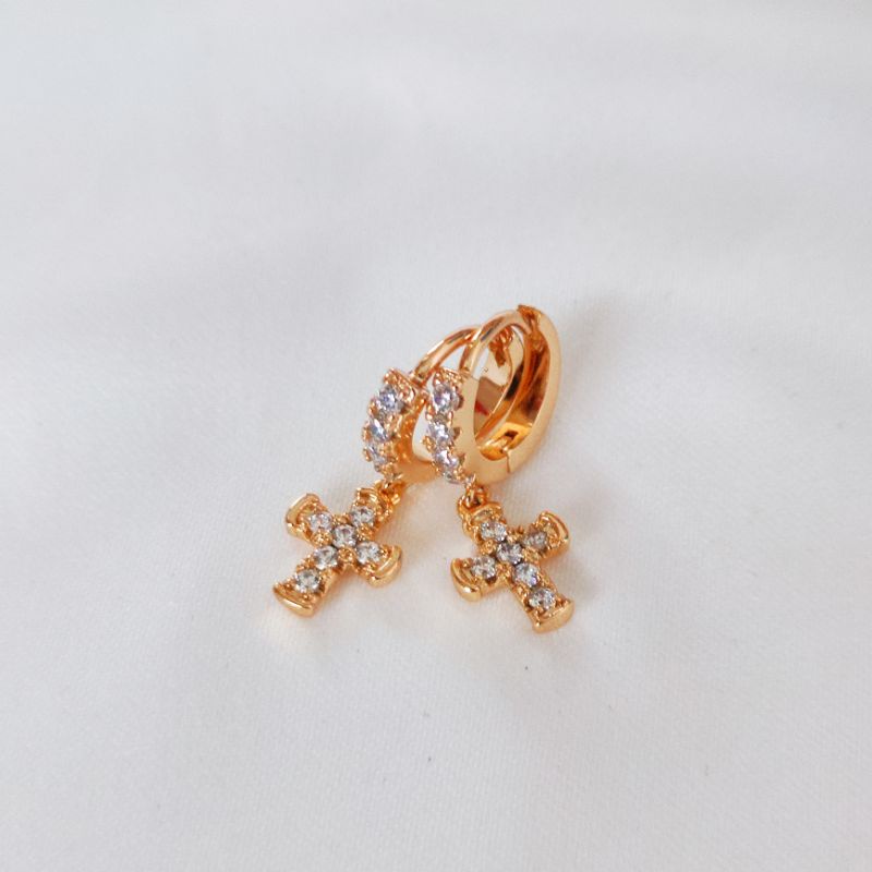 Anting Tusuk Salib Permata  Xuping Wanita