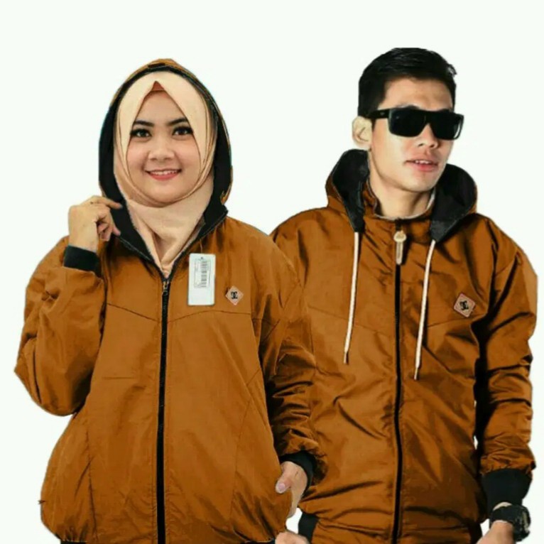 Harga Sepasang (2pcs) Jaket Couple Pria Wanita | Jaket Bolak Balik | Size M-L-XL-XXL