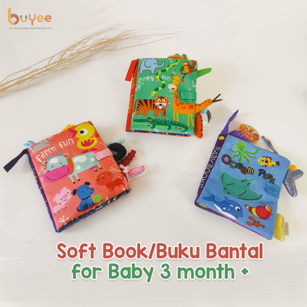 Mainan Bayi Softbook | Buku kain Bayi | Sensory Cloth Book for Baby