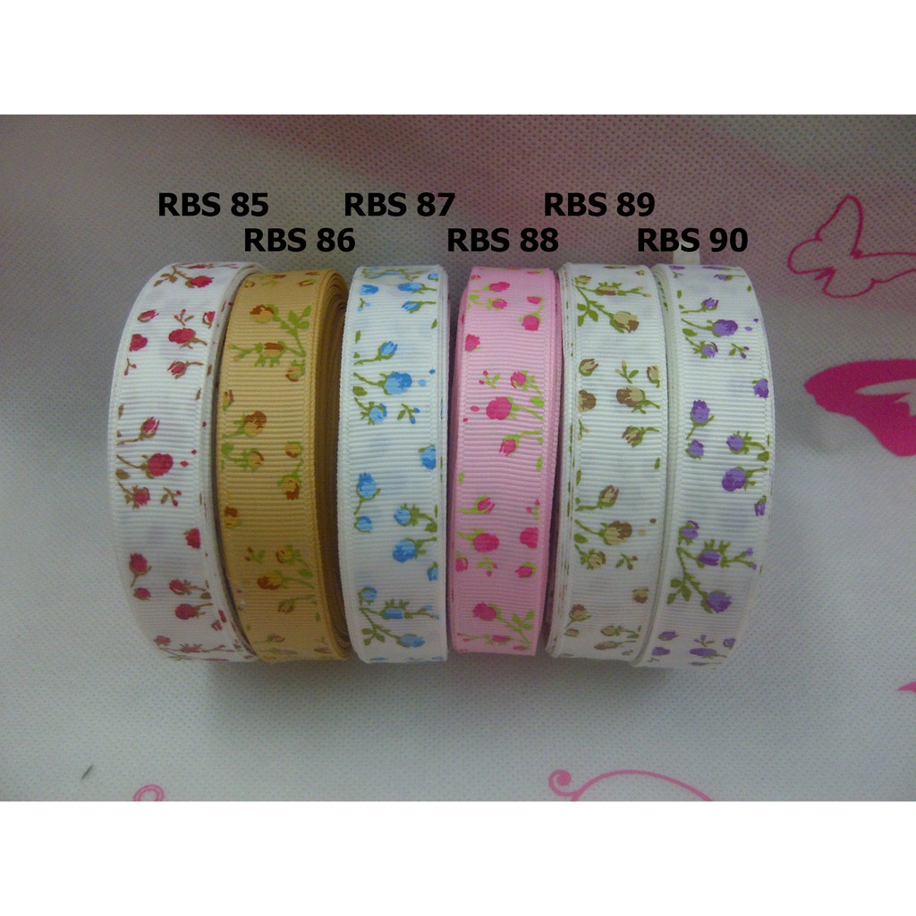 

[10 YARD] PITA GROSGRAIN MOTIF BUNGA SALE RBS 85,86,87,88,89,90