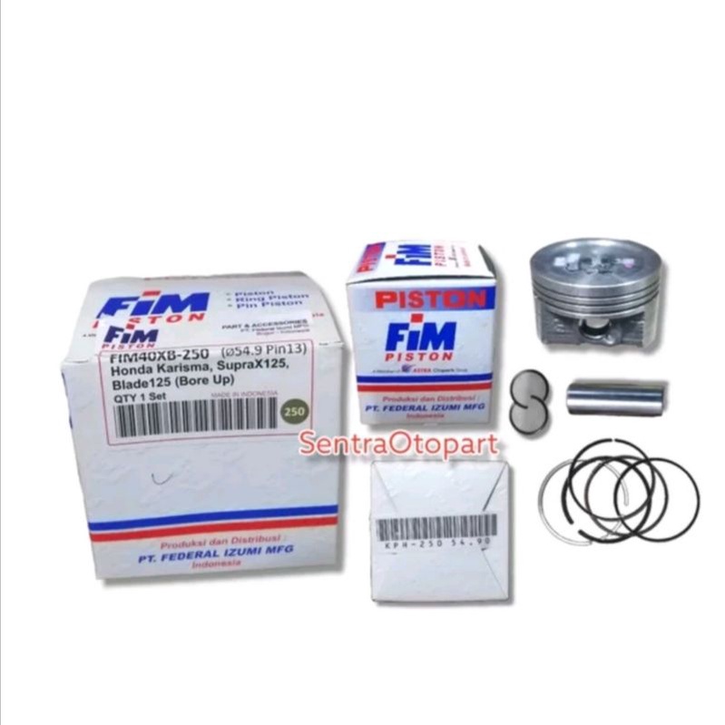 Piston seher kit karisma supra x 125 oversize 250 fim