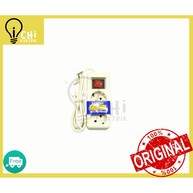 Stop kontak SunFree + Kabel 2 Lobang 1,5 M 3 M 5 M